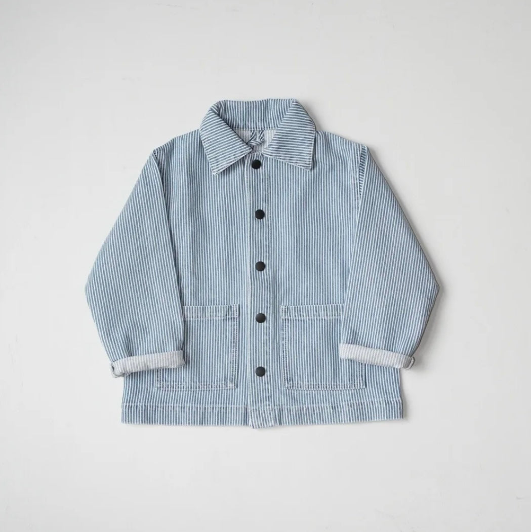 P Denim Kids Jacket - Hickory Stripe