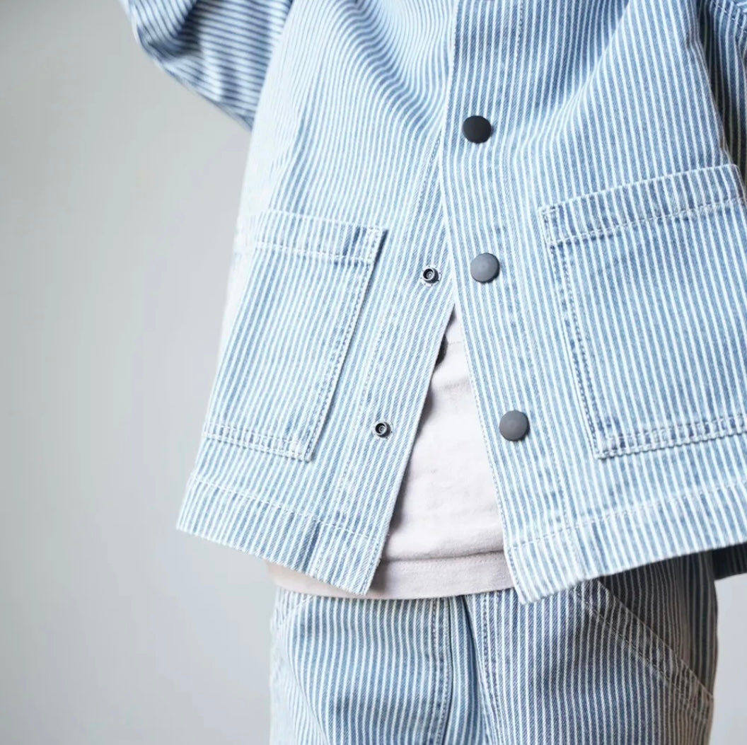 P Denim Kids Jacket - Hickory Stripe