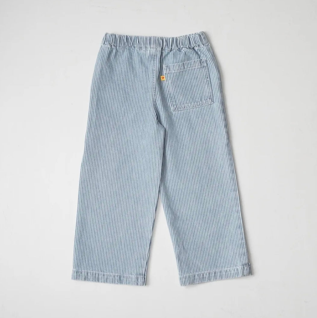 P Denim Kids Wide Jeans - Hickory Stripe