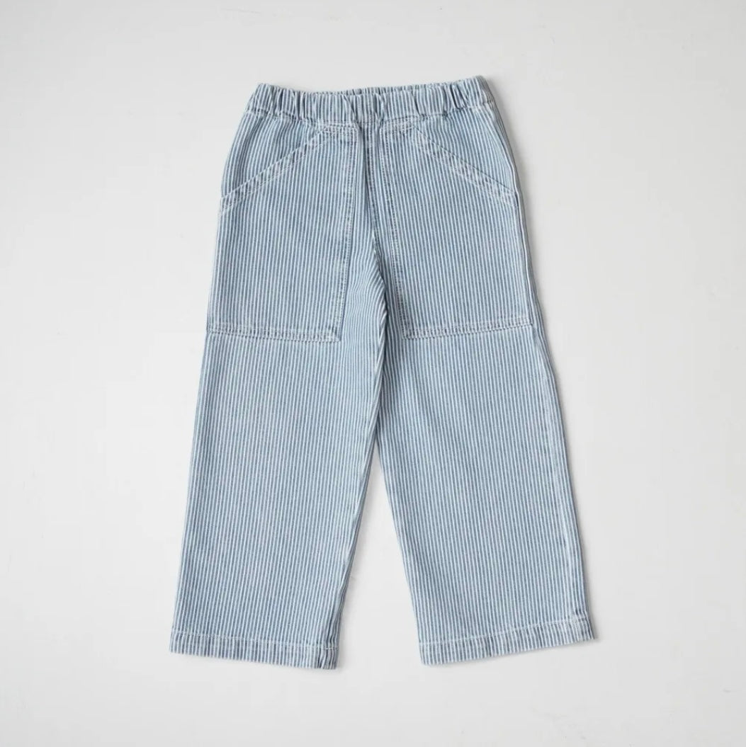 P Denim Kids Wide Jeans - Hickory Stripe