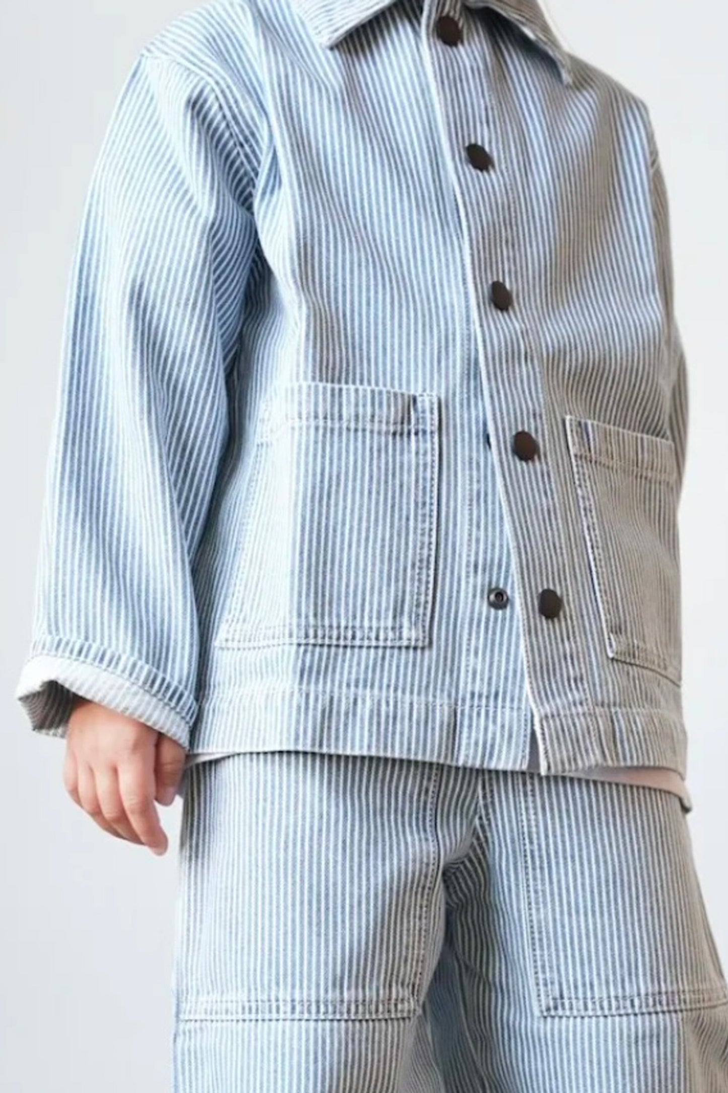 P Denim Kids Jacket - Hickory Stripe