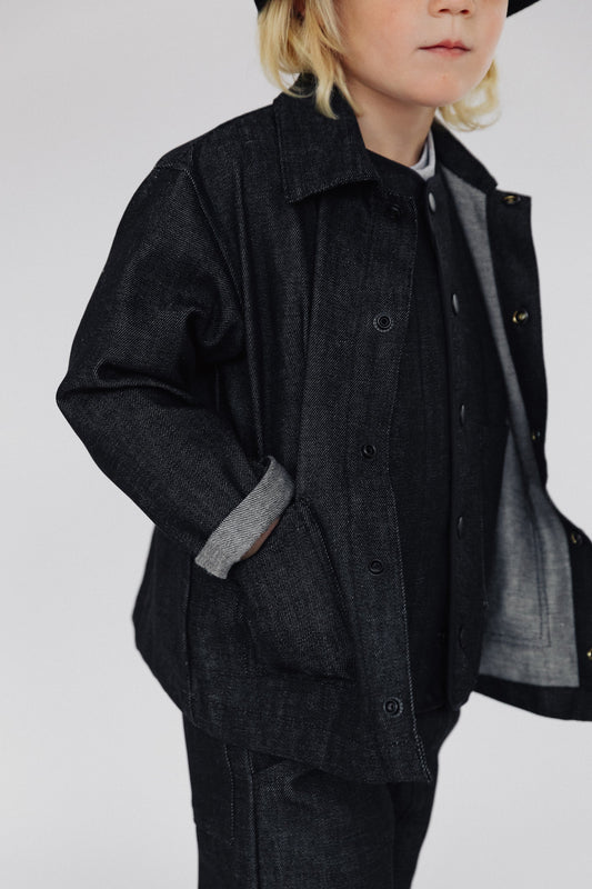 P Denim Kids Jacket - Charcoal